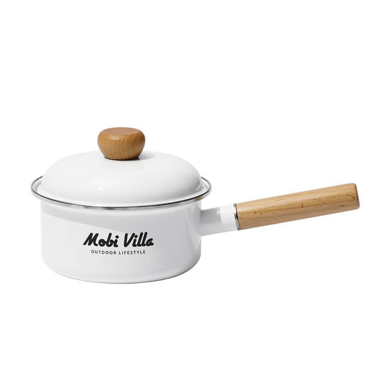 Mobi Garden Huan Yan Enamel Saucepan - White-Goritta Works Sdn. Bhd. 202501017603 (1619017-X)
