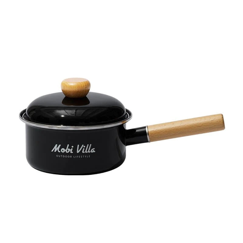 Mobi Garden Huan Yan Enamel Saucepan - Black-Goritta Works Sdn. Bhd. 202501017603 (1619017-X)