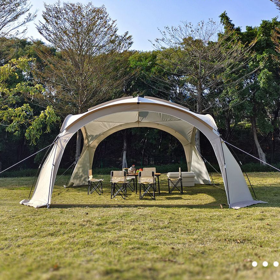 Stoic 2.3m Dome Shelter with Black-Coated Zipper Model - Black