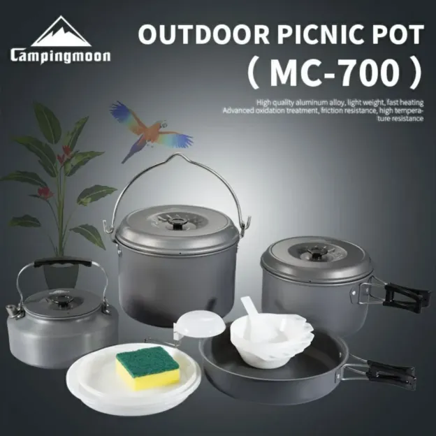 Campingmoon MC-700 Aluminium Alloy Cookware Set