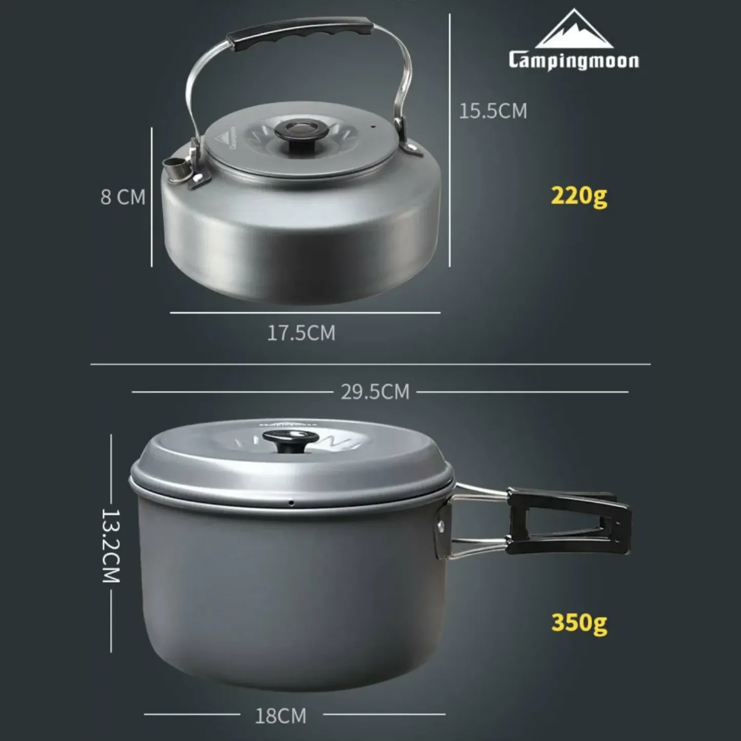 Campingmoon MC-700 Aluminium Alloy Cookware Set