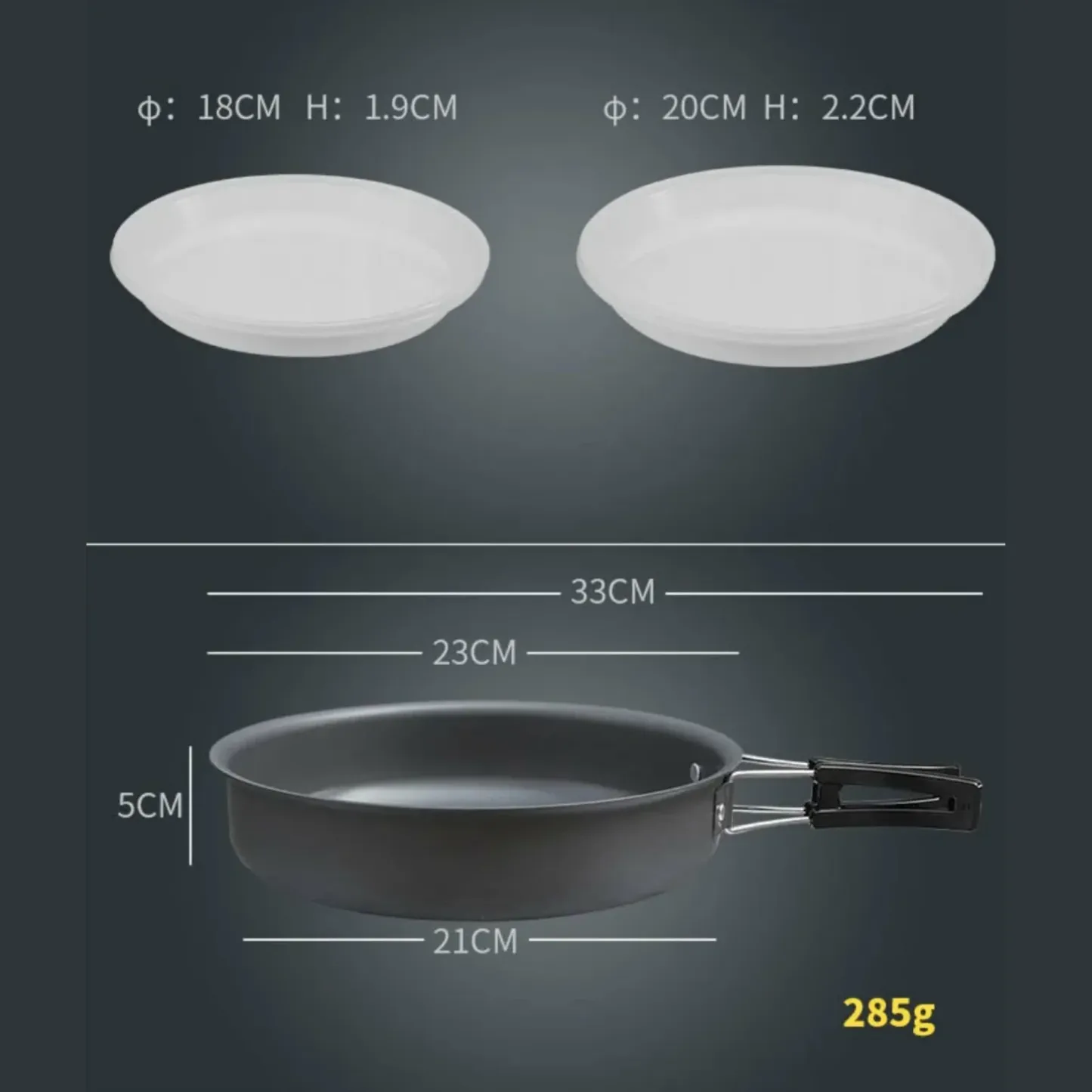 Campingmoon MC-700 Aluminium Alloy Cookware Set