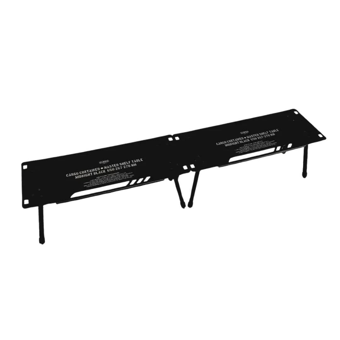 Cargo Container Master Shelf Camping Table 2 Pieces - Black