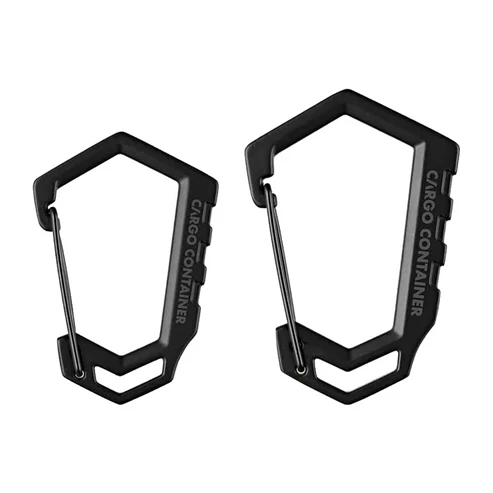 Cargo Container Hard Karabiner D - Black