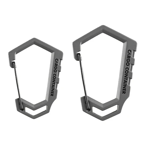 Cargo Container Hard Karabiner D - Gray