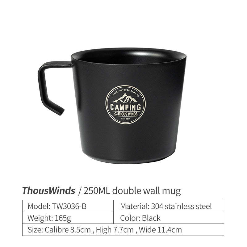 ThousWinds 250ml Double Wall Mug - Black-Goritta Works Sdn. Bhd. 202501017603 (1619017-X)
