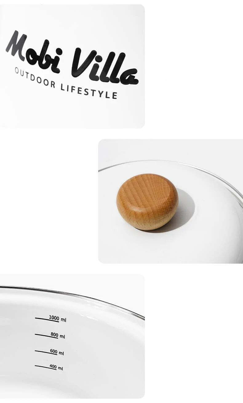 Mobi Garden Huan Yan Enamel Saucepan - White-Goritta Works Sdn. Bhd. 202501017603 (1619017-X)