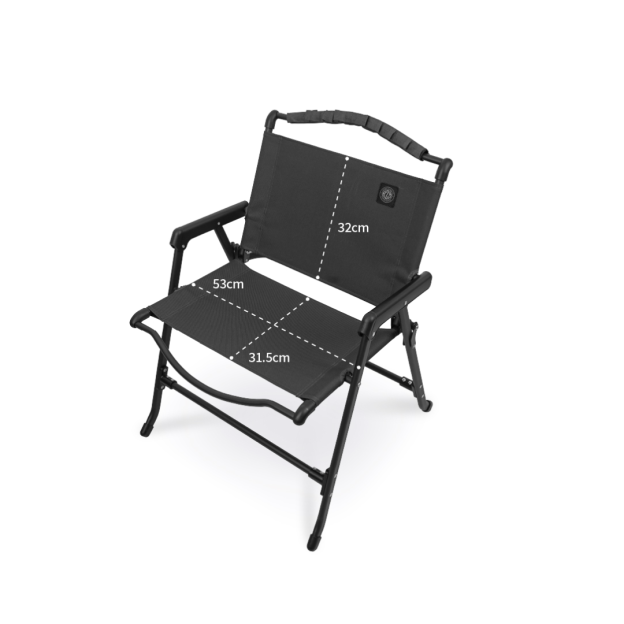 KZM Field Slab Chair Max - Black