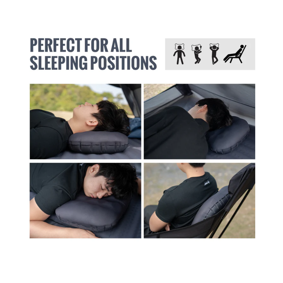 OneTigris Airdream Inflating Pillow - Deep Gray