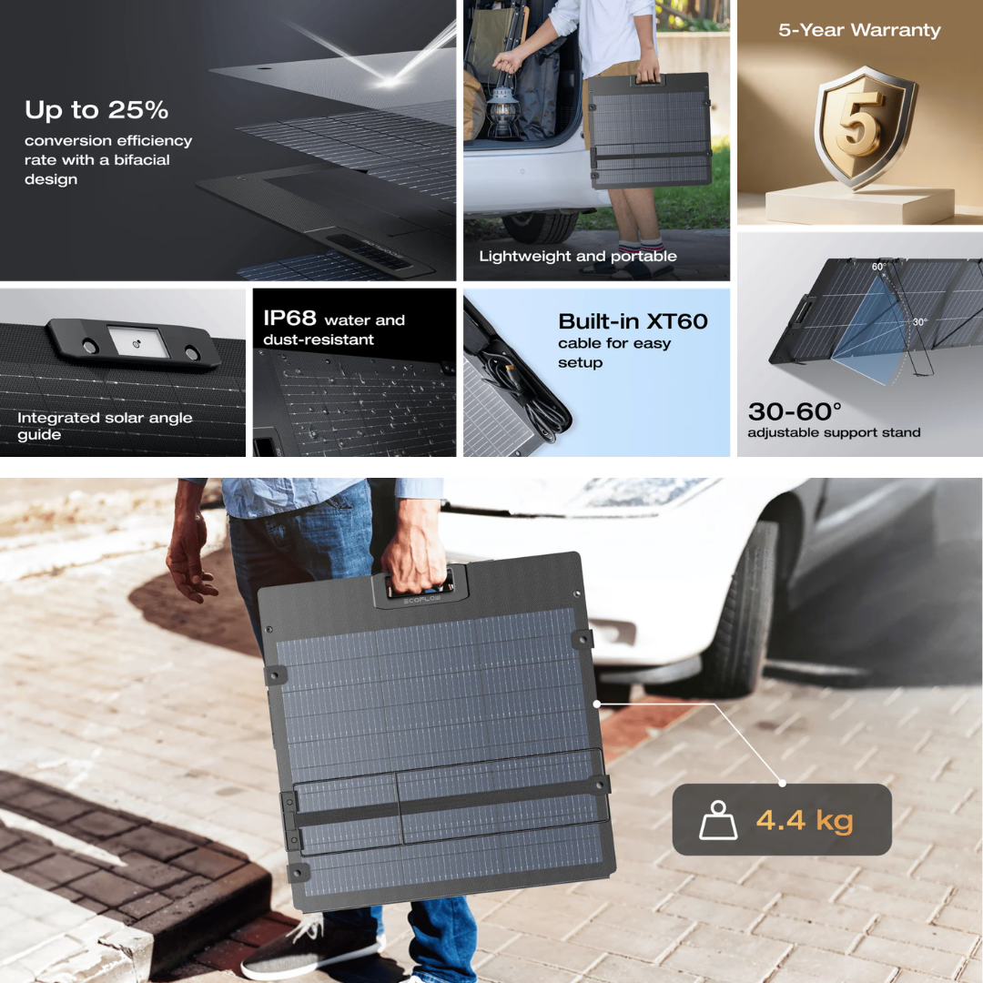 EcoFlow 220W Lightweight Portable Solar Panel