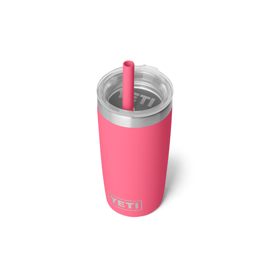 YETI Rambler Jr. 10 oz Tumbler with Silicone Straw Lid - Tropical Pink