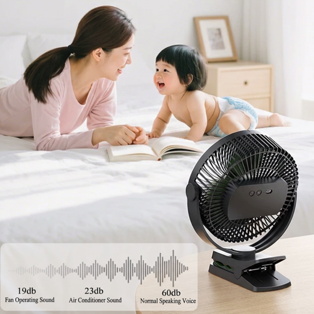 LEMOISTAR 4-in-1 Clip Fan - Black