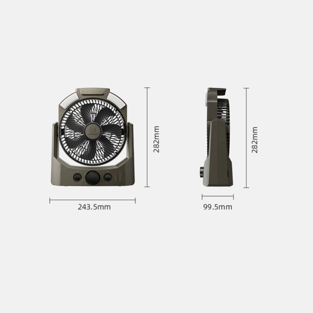 LEMOISTAR Camping Fan with Light 20000mAh - Black