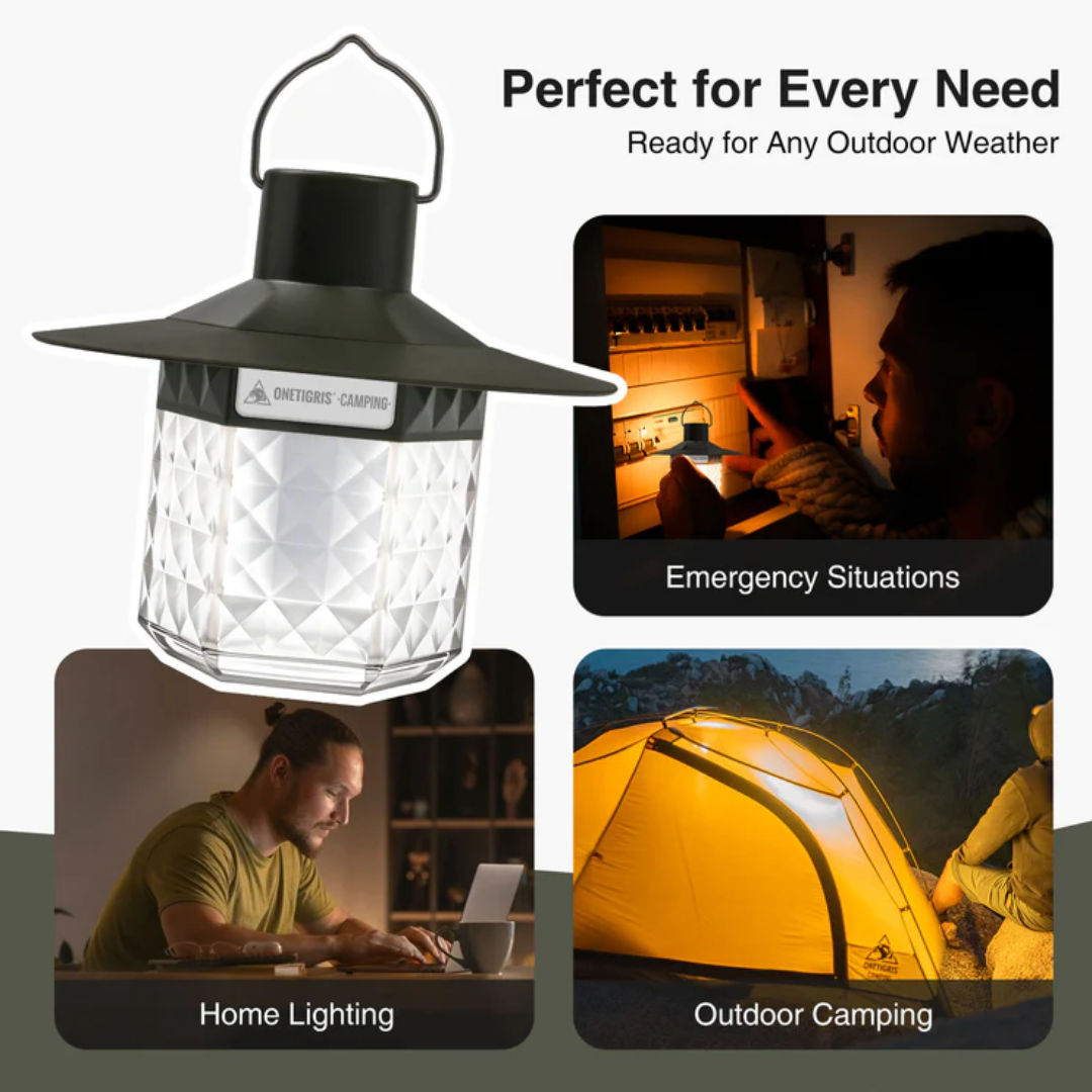 OneTigris LED Camping Lantern 220Lm - Ranger Green