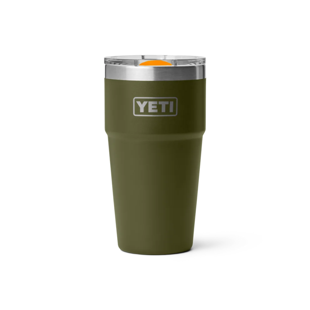 YETI Rambler 20 oz Stackable Cup with MagSlider™ Lid - Olive/King Orange