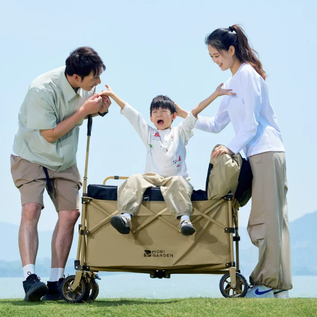 Mobi Garden Cloudy Folding Wagon 200L - Sand
