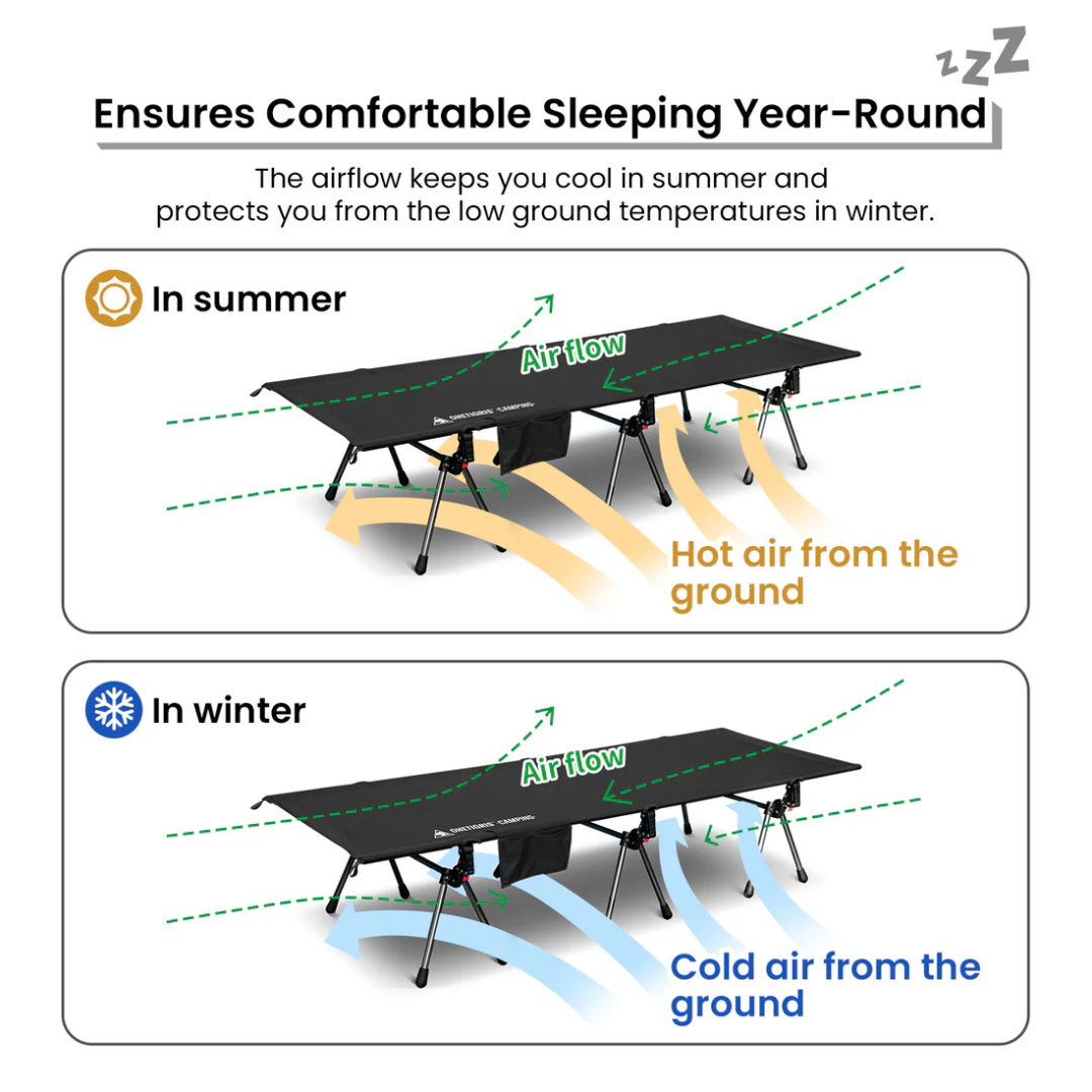 OneTigris Supranubis Camping Cot - Grey