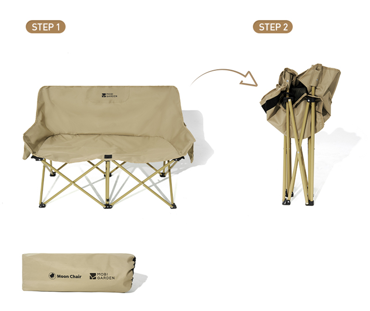 Mobi Garden Yue Liang Double Chair - Green-Goritta Works Sdn. Bhd. 202501017603 (1619017-X)