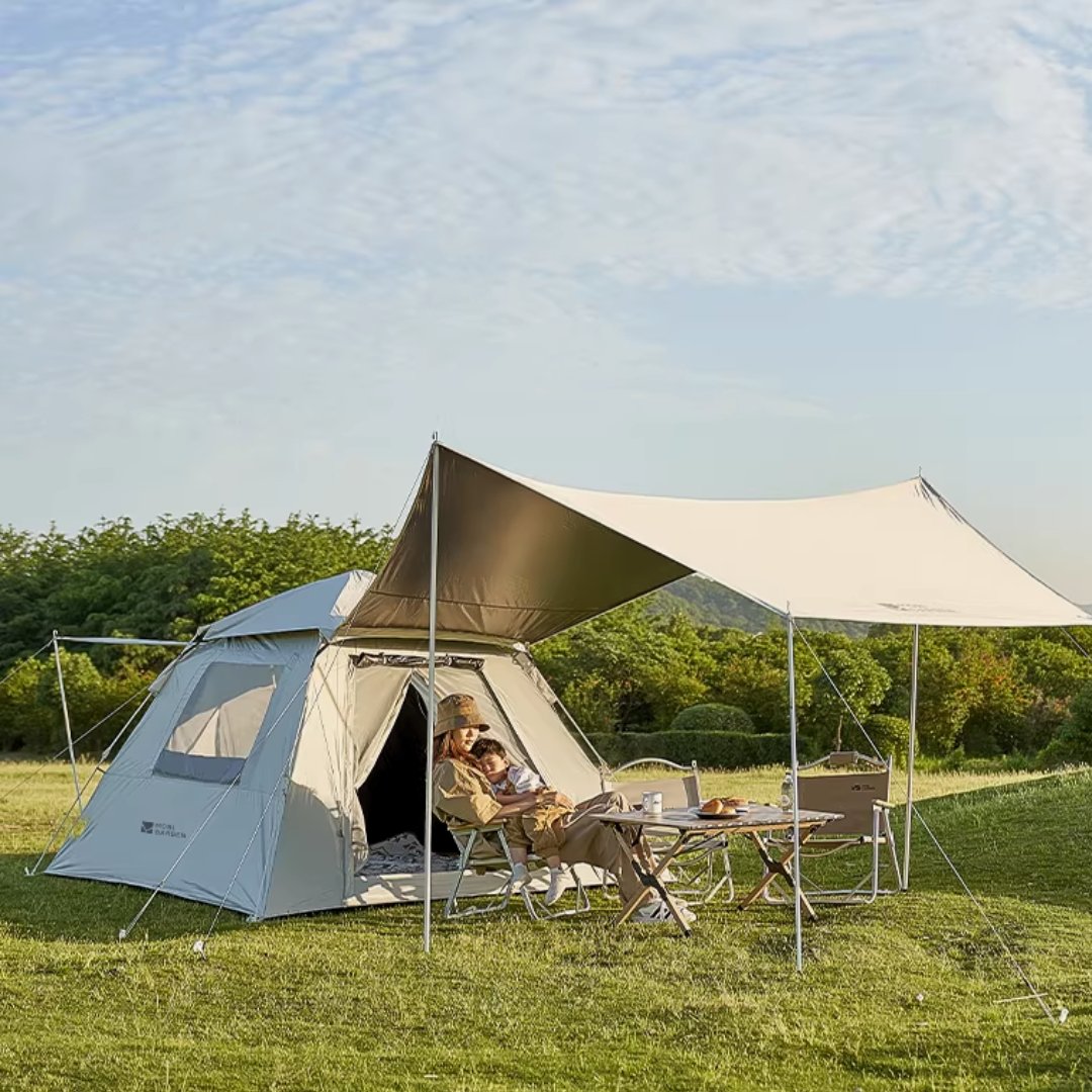 Mobi Garden (Black Coated) Zero Automatic Tent 155 with Tarp 2-3 Persons tent