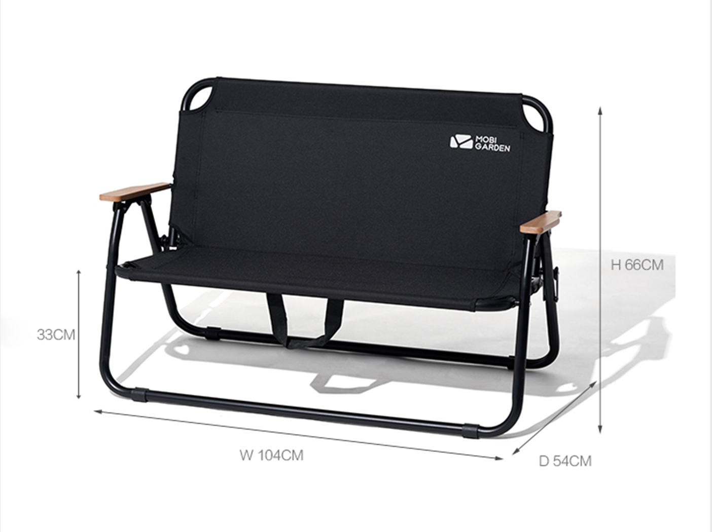 Mobi Garden Yun Mu Double Chair - Black-Goritta Works Sdn. Bhd. 202501017603 (1619017-X)