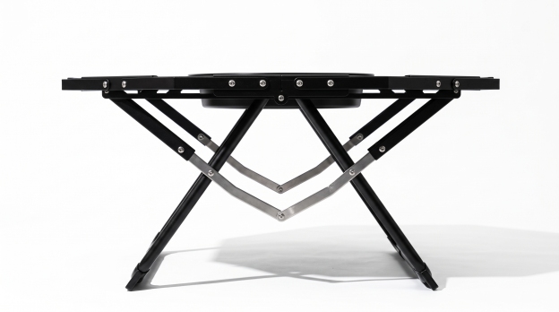 Goritta Works Octagon Fire-Pit BBQ Table - Black