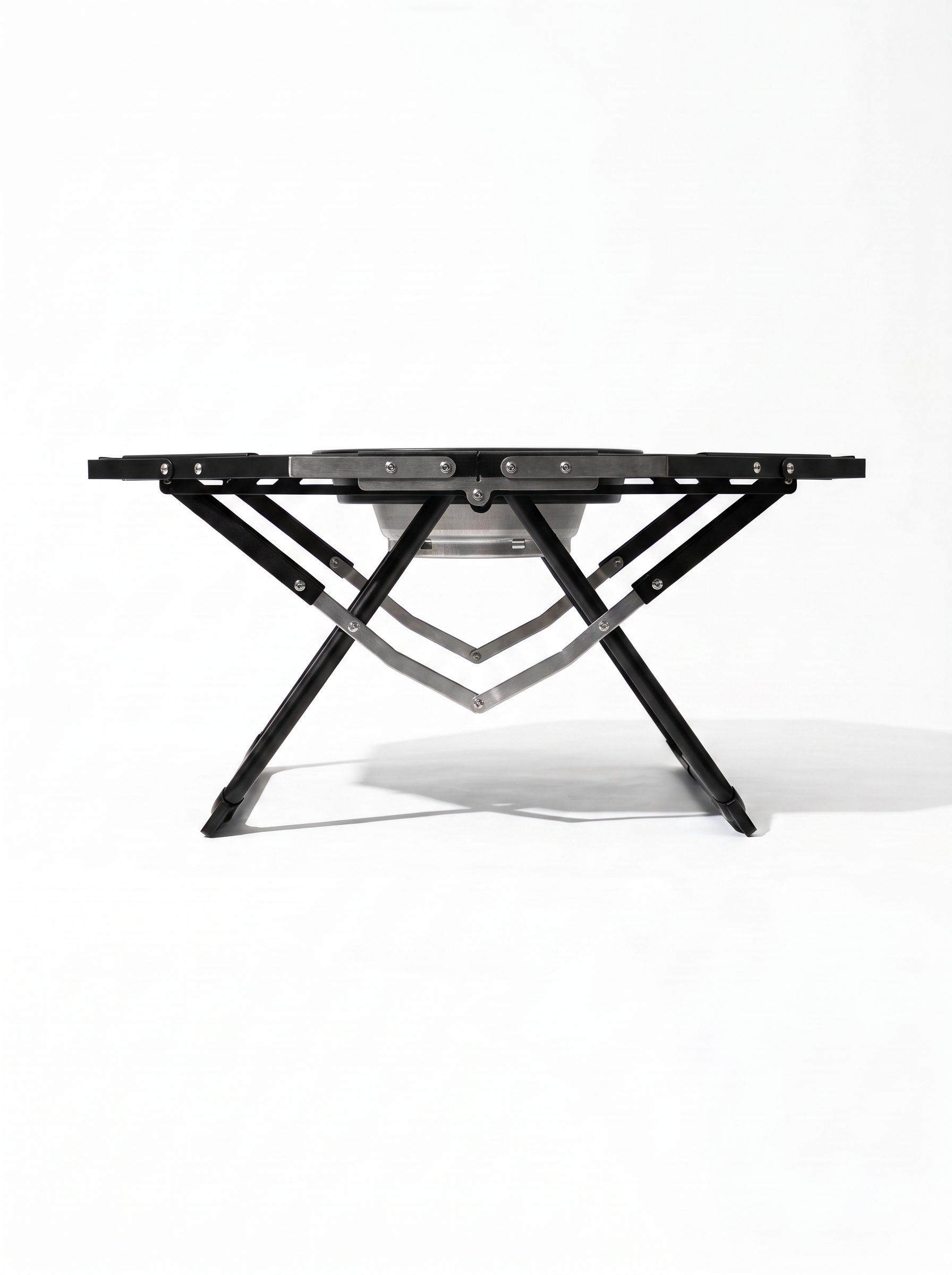 Goritta Works Octagon Fire-Pit BBQ Table - Black
