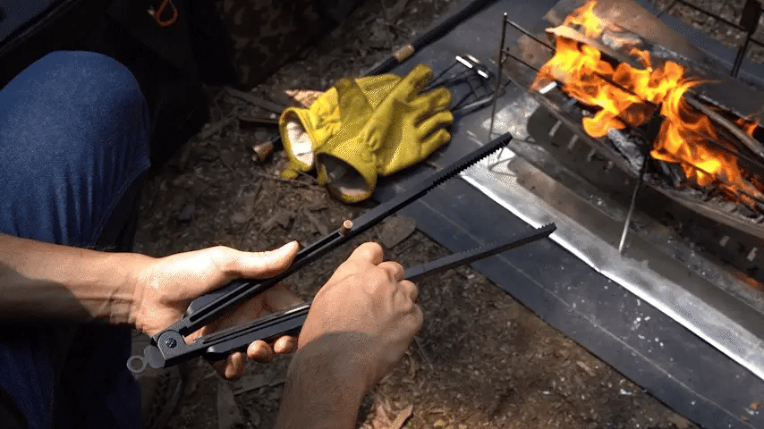 ZEN Camps Adjustable Fire Tongs - Black-Goritta Works Sdn. Bhd. 202501017603 (1619017-X)