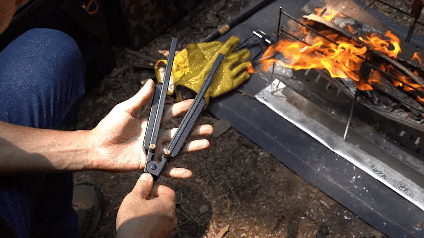 ZEN Camps Adjustable Fire Tongs - Black-Goritta Works Sdn. Bhd. 202501017603 (1619017-X)