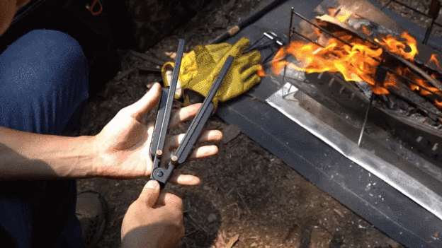 ZEN Camps Adjustable Fire Tongs - Black-Goritta Works Sdn. Bhd. 202501017603 (1619017-X)