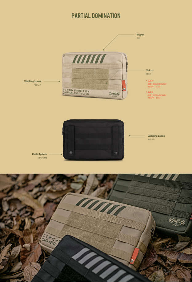 Cargo Container Slim Storage Bag - Black