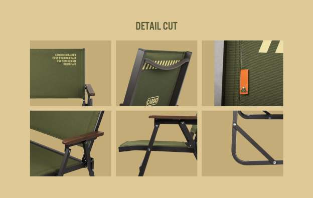 Cargo Container Cosy Folding Chair - Khaki