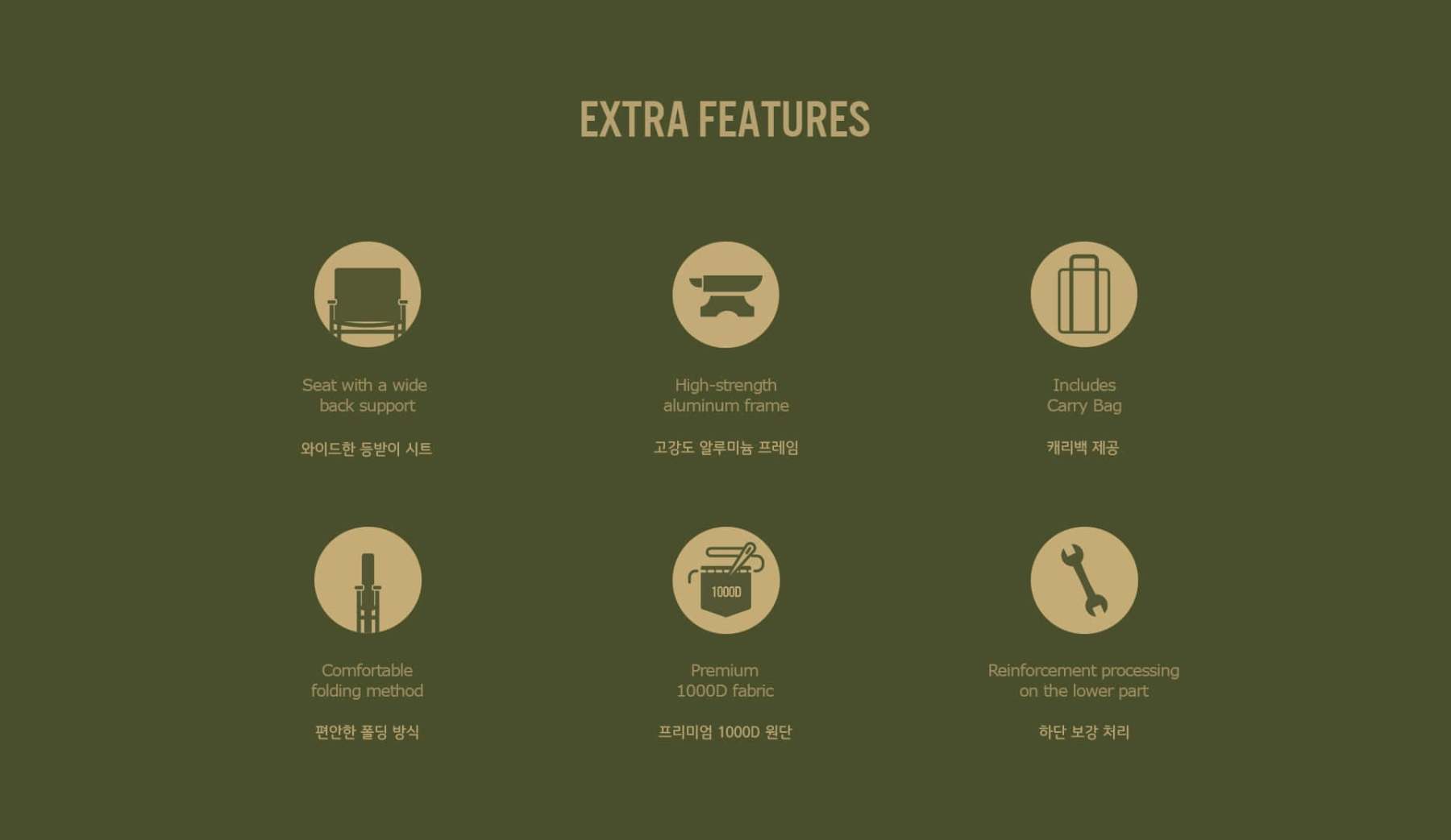 Cargo Container Cosy Folding Chair - Khaki