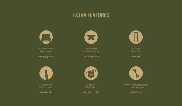 Cargo Container Cosy Folding Chair - Khaki