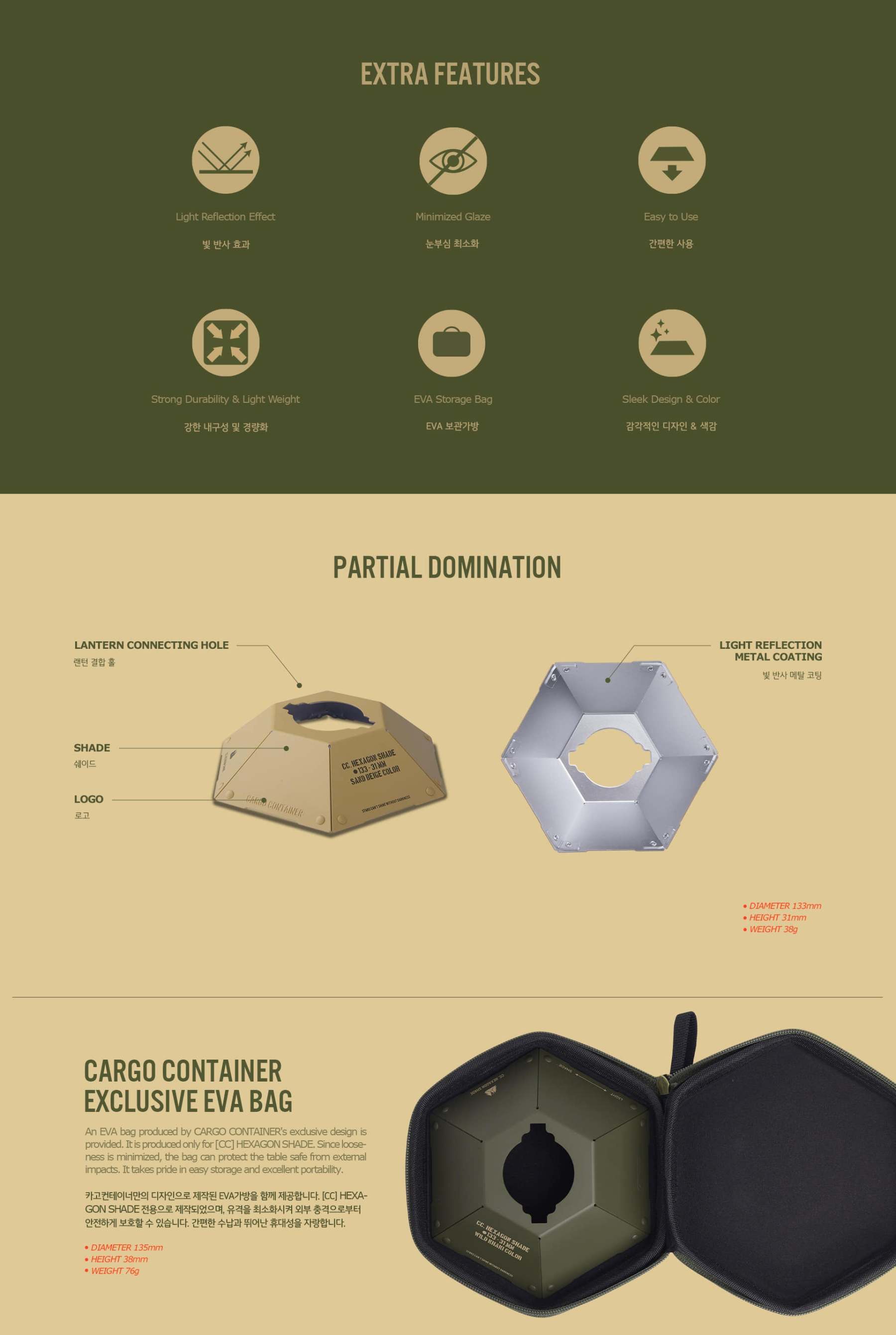 Cargo Container Hexagon Shade - Khaki-Goritta Works Sdn. Bhd. 202501017603 (1619017-X)