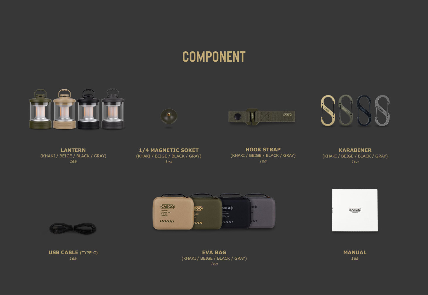 Cargo Container Mood Light with RGB Color - Black 