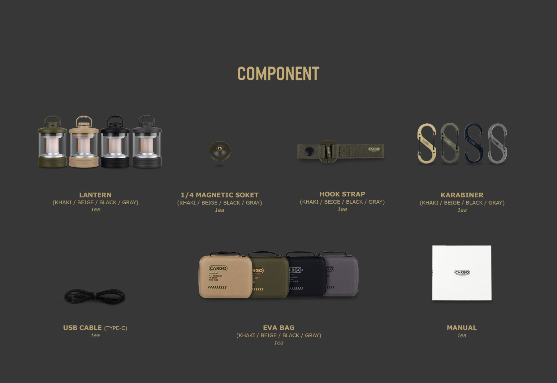 Cargo Container Mood Light with RGB Color - Black 