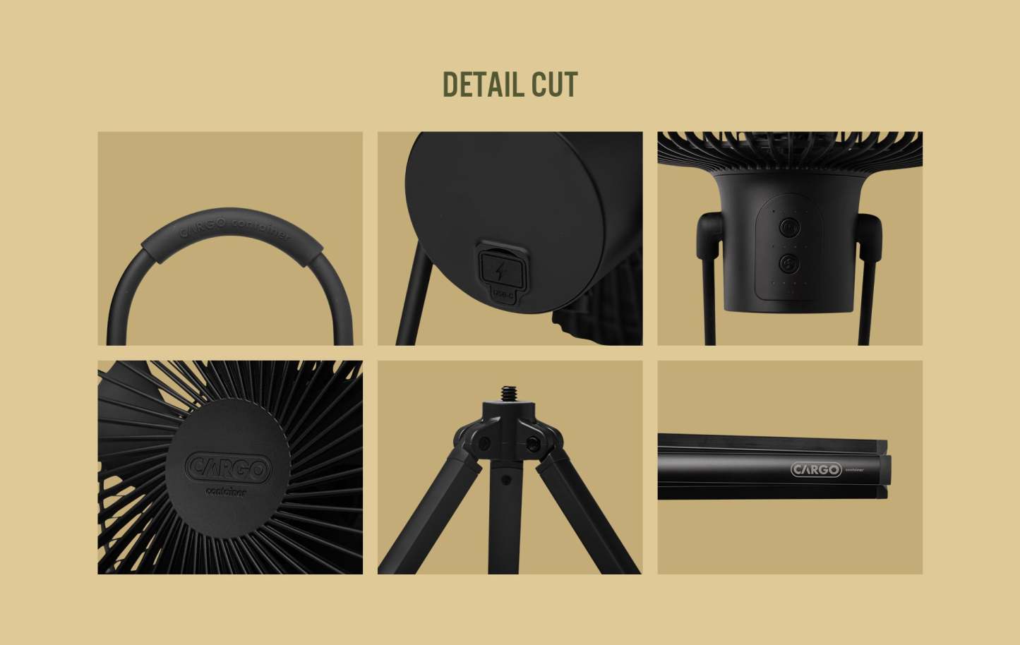 Cargo Container Multi Fan - Gray