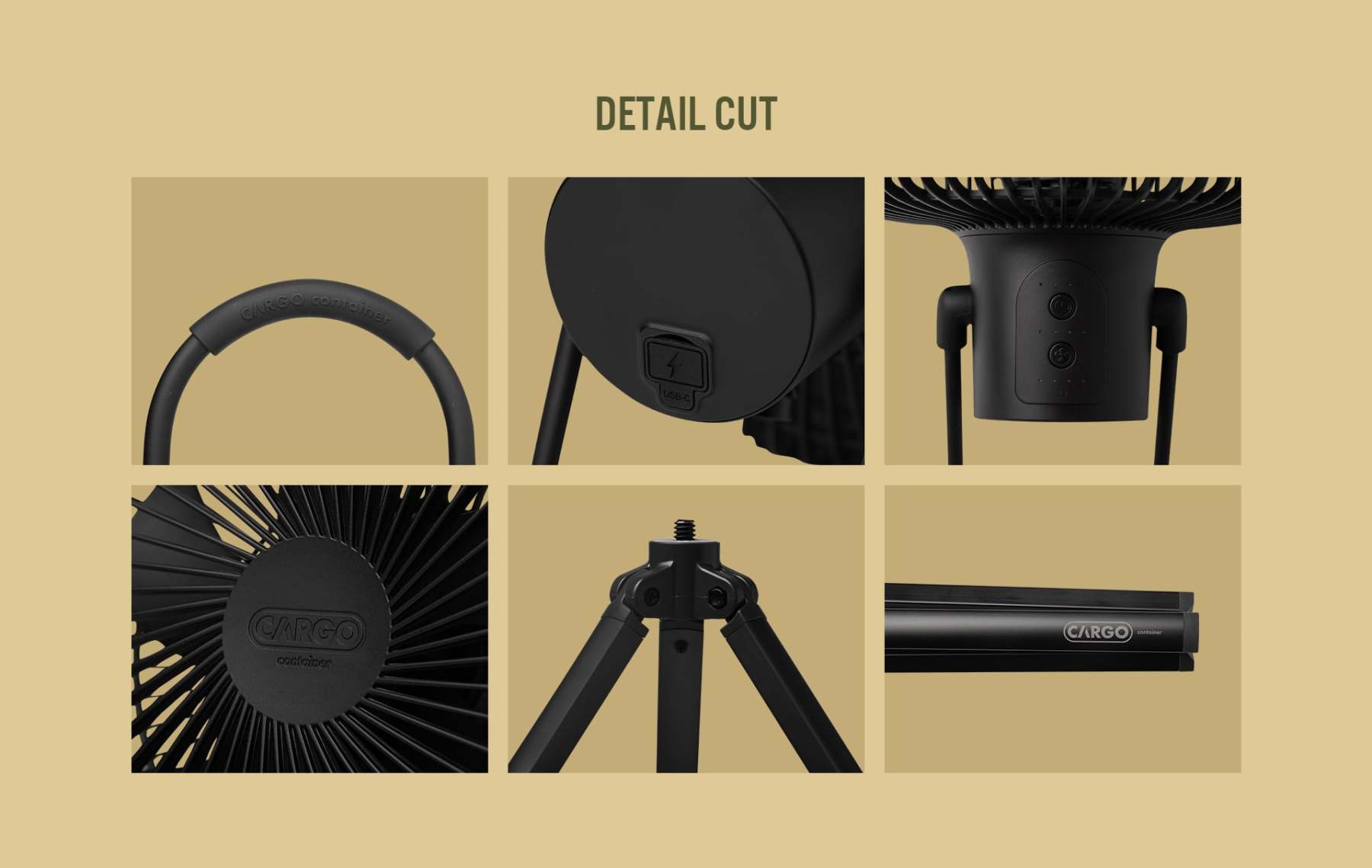 Cargo Container Multi Fan - Gray