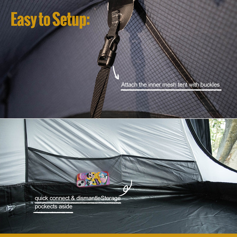 OneTigris Cometa Camping 2 person Tent - Black-Goritta Works Sdn. Bhd. 202501017603 (1619017-X)