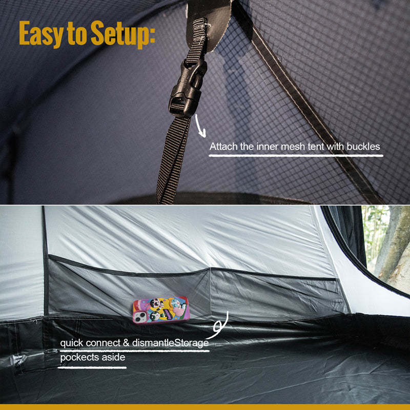 OneTigris Cometa Camping 2 person Tent - Black-Goritta Works Sdn. Bhd. 202501017603 (1619017-X)