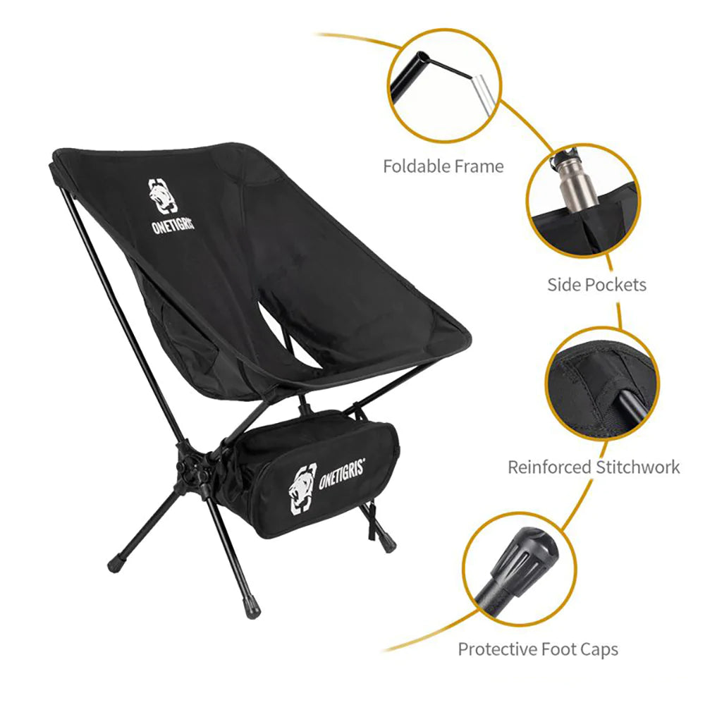 OneTigris Portable Camping Chair - Coyote Brown-Goritta Works Sdn. Bhd. 202501017603 (1619017-X)