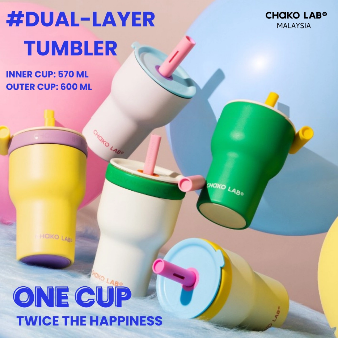 Chako Lab Pang Pang Cup (Double layer) - Pink Green