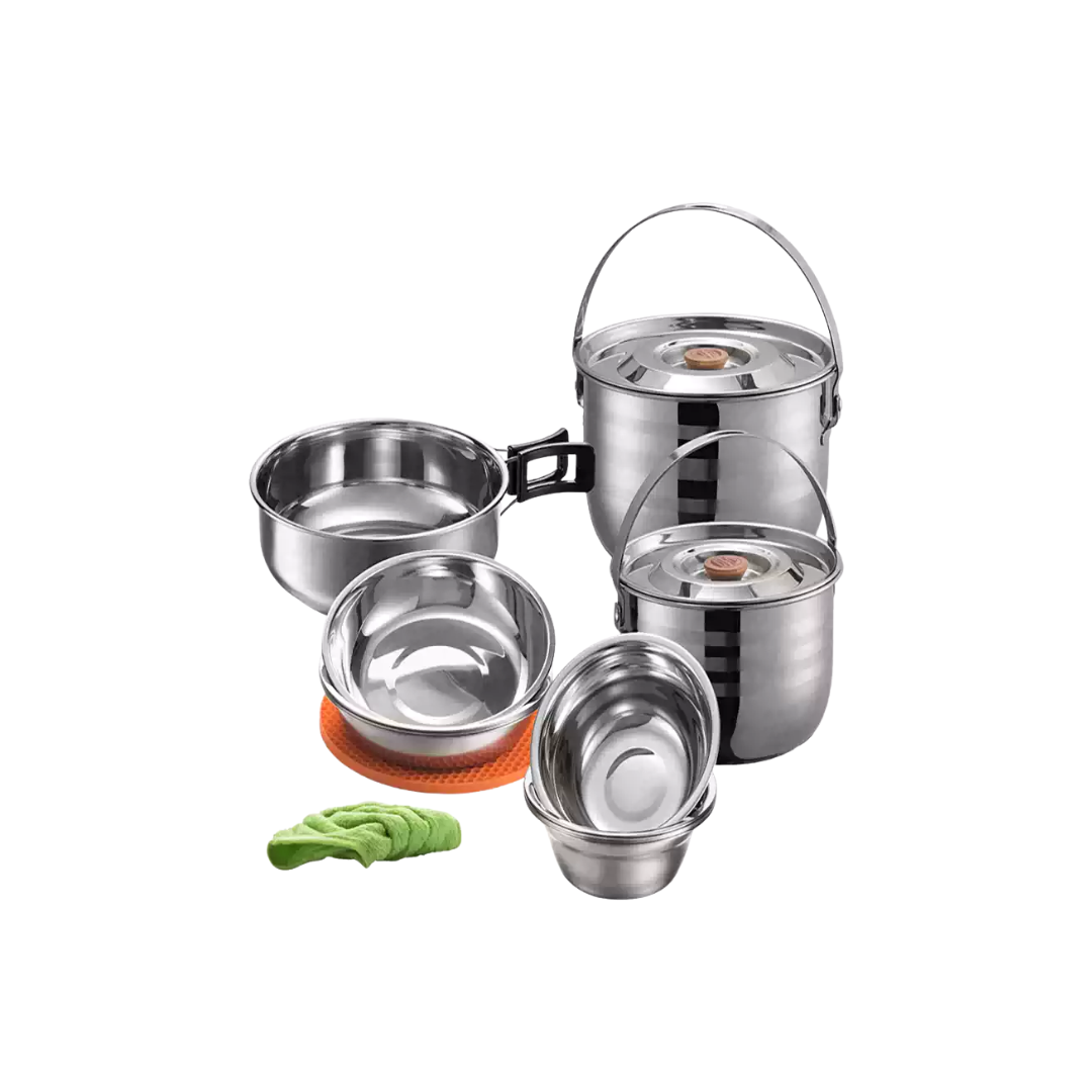 Campingmoon MC-210 Stainless Steel Camping Mess Kit