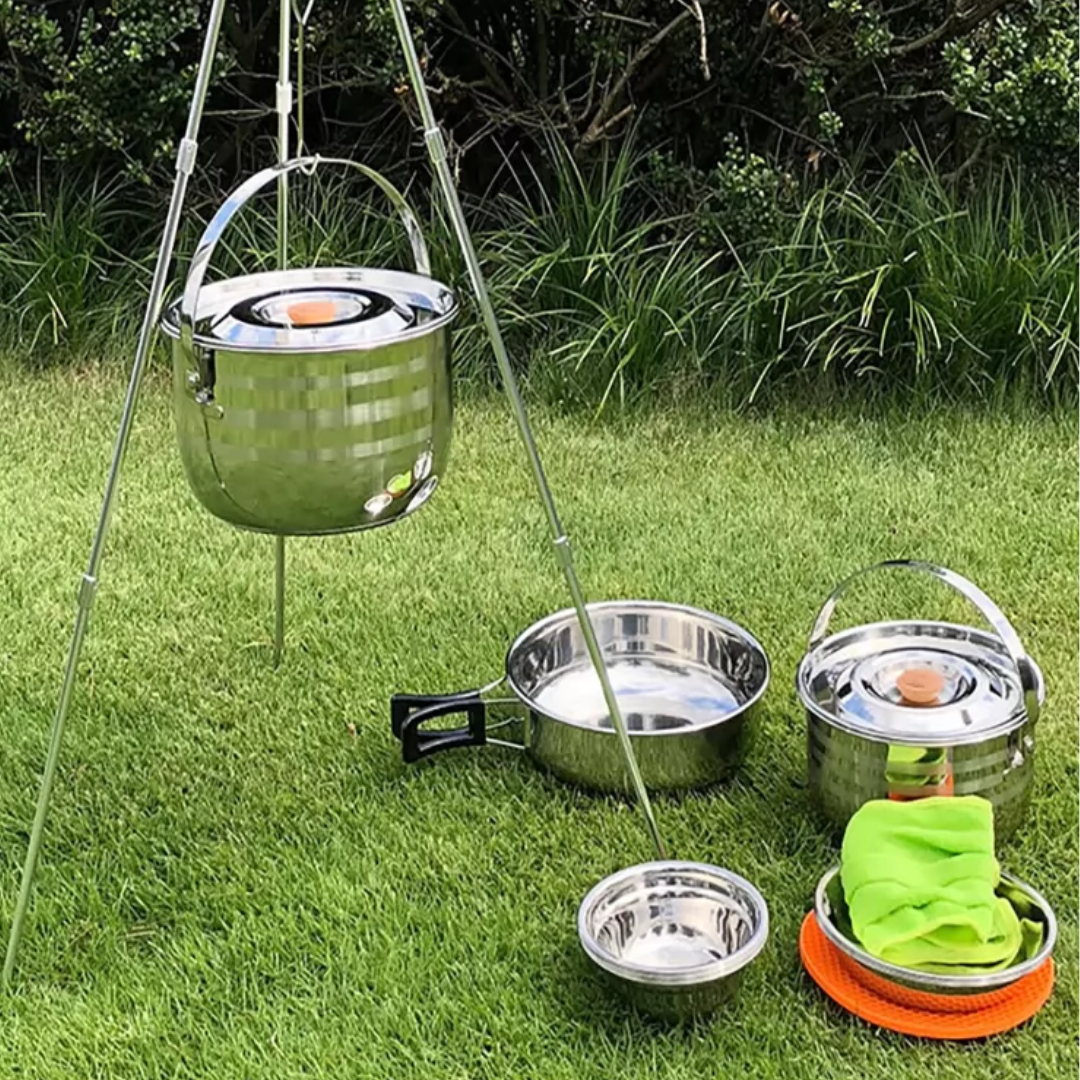 Campingmoon MC-210 Stainless Steel Camping Mess Kit