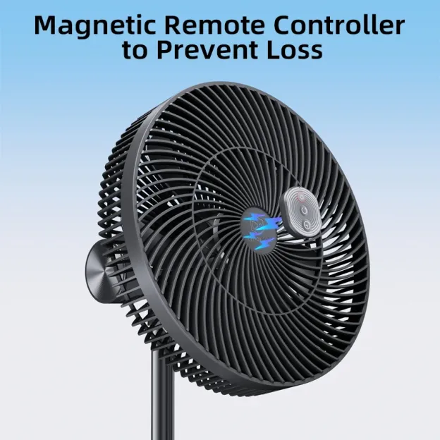 LEMOISTAR 12inch Camping Stand Fan with tripod 16000mAh - Black