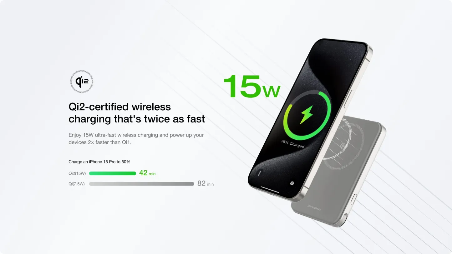 EcoFlow RAPID Magnetic Power Bank 10000mAh -Silver