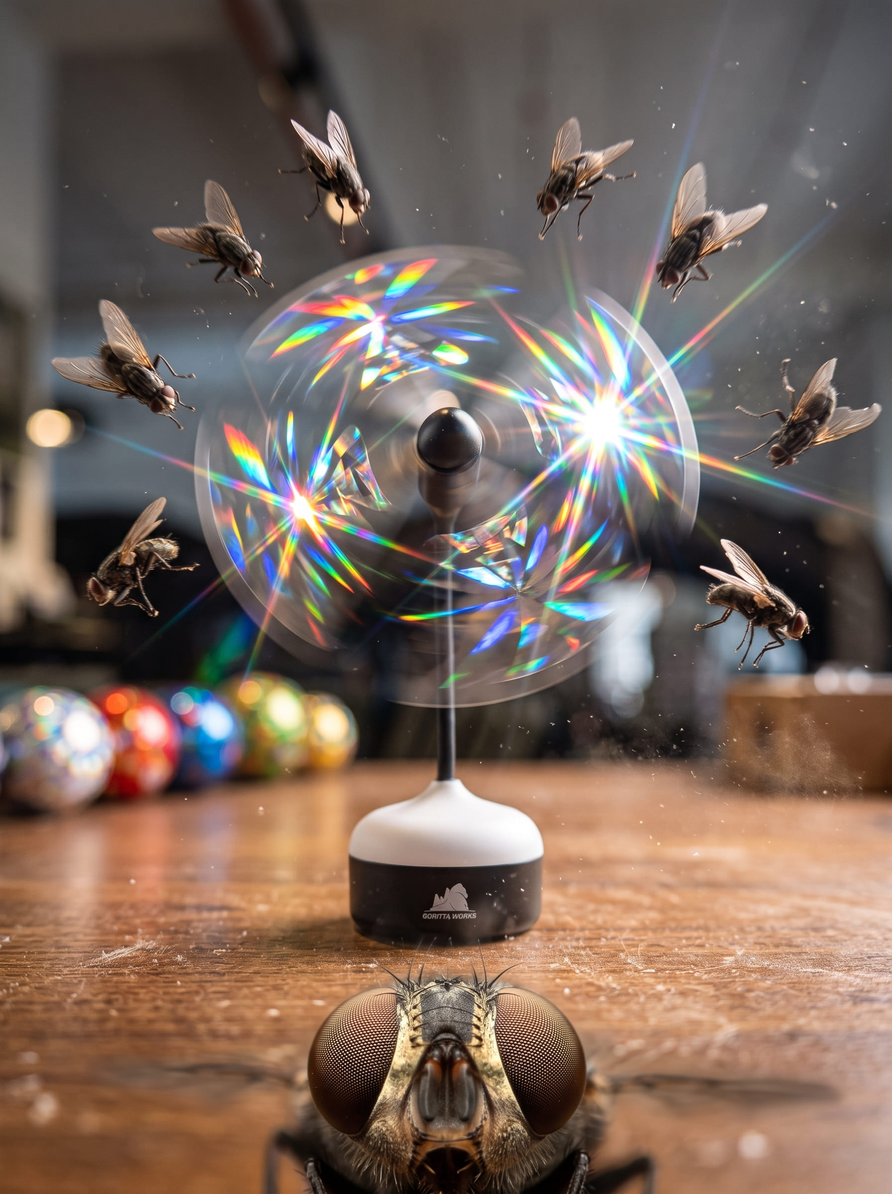 Goritta Works Bugs Fly Repellent Fan with Light