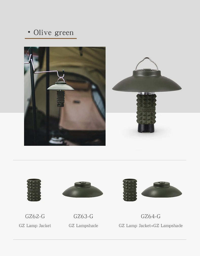 Thous Winds Goal Zero Lamp Jacket + Lampshade - Olive Green