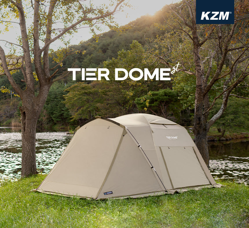 KZM Tier Dome GT Cream 3-4 person tent-Goritta Works Sdn. Bhd. 202501017603 (1619017-X)