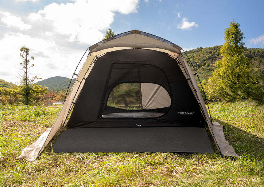 KZM Tier Dome GT Cream 3-4 person tent-Goritta Works Sdn. Bhd. 202501017603 (1619017-X)
